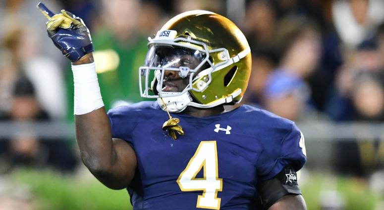 Notre Dame linebacker Te'von Coney Notre Dame linebacker Te'von Coney