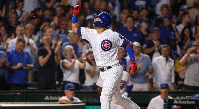 Cubs catcher Willson Contreras rounds the bases after homering. Cubs catcher Willson Contreras rounds the bases after homering.