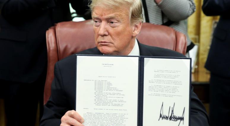 President Donald Trump signs national emergency at US-Mexico border