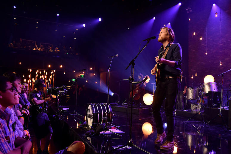 Wesley Schultz of The Lumineers Musician Wesley Schultz of The Lumineers performs on the AT&T LIVE stage at the iHeartRadio Theater Los Angeles on March 3, 2016 in Burbank, California.
