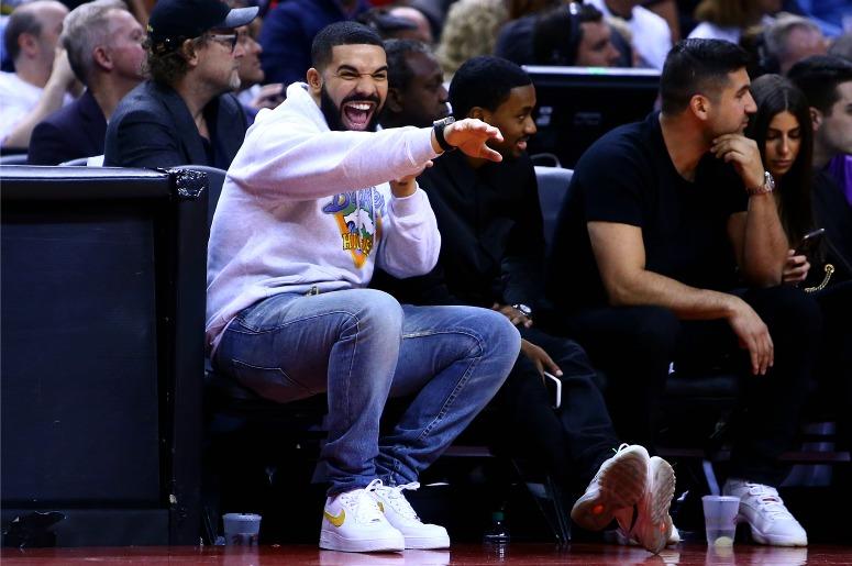Drake at the Toronto Raptors game Drake at the Toronto Raptors game