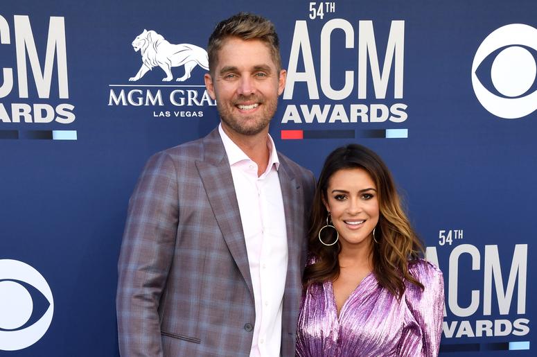 Brett Young and Taylor Mills attend the 54th Academy Of Country Music Awards at MGM Grand Garden Arena on April 07, 2019 in Las Vegas, Nevada. Brett Young and Taylor Mills attend the 54th Academy Of Country Music Awards at MGM Grand Garden Arena on April 07, 2019 in Las Vegas, Nevada.