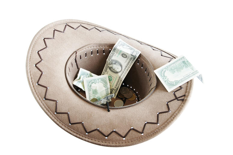 Cowboy Hat With $$ Cowboy Hat With $$