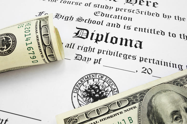 Diploma and Money Diploma and Money