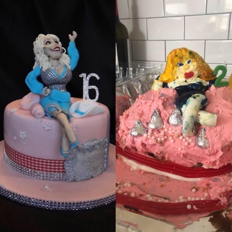 Dolly Parton cake fail Dolly Parton cake fail