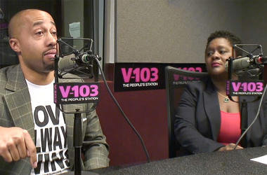 Charles Johnson and Dr. Fatu Forna discuss maternal mortality at V-103's Atlanta studios Charles Johnson and Dr. Fatu Forna discuss maternal mortality at V-103's Atlanta studios