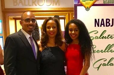 Marsha Edwards (m) is shown in a social media photo with daughter Erin and son Chris Marsha Edwards (m) is shown in a social media photo with daughter Erin and son Chris