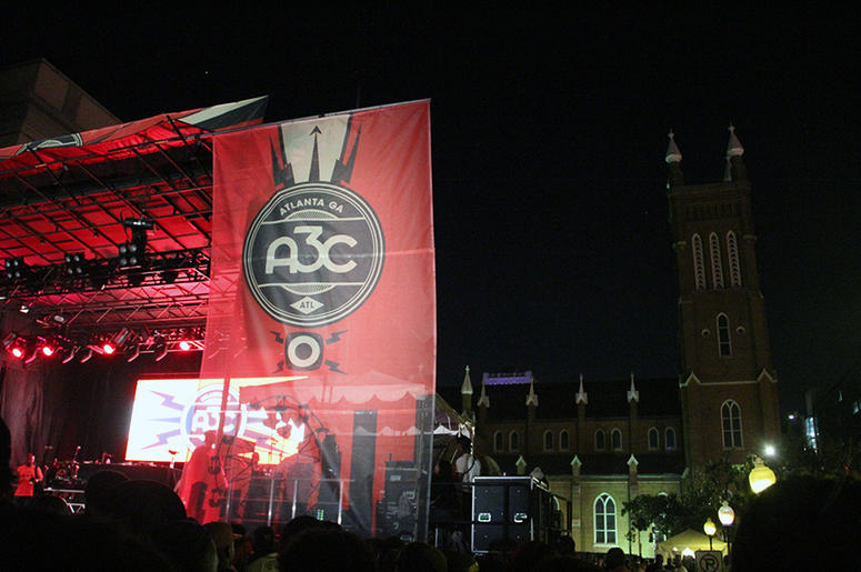 The main outdoor stage at A3C in Atlanta on October 7, 2018 The main outdoor stage at A3C in Atlanta on October 7, 2018