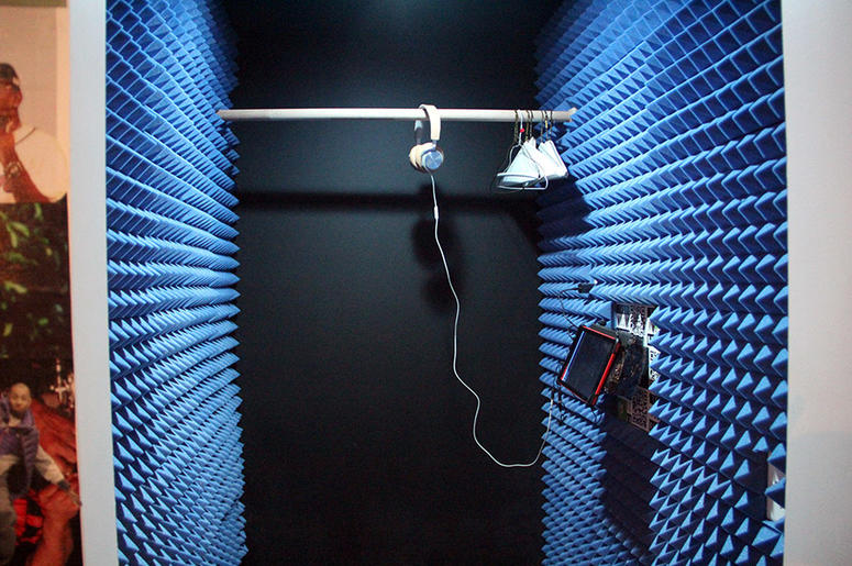 A model of a trap house closet turned into a recording booth inside T.I.'s Trap Music Museum in Atlanta A model of a trap house closet turned into a recording booth inside T.I.'s Trap Music Museum in Atlanta