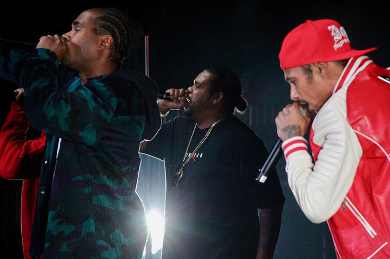 Bone Thugs-N-Harmony perform at Atlanta's State Farm Arena during the Puff Puff Pass Tour Bone Thugs-N-Harmony perform at Atlanta's State Farm Arena during the Puff Puff Pass Tour