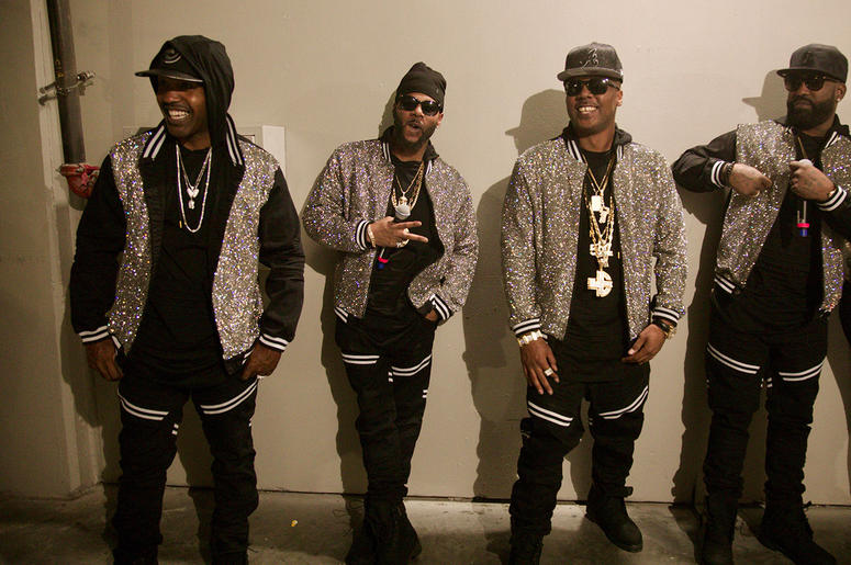 Jagged Edge backstage at State Farm Arena Jagged Edge backstage at State Farm Arena