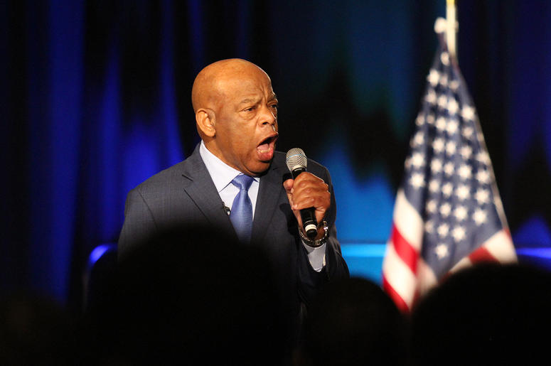 Representative John Lewis speaks at Stacey Abrams' election night campaign party Representative John Lewis speaks at Stacey Abrams' election night campaign party