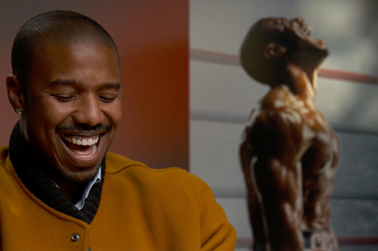 Michael B Jordan sits for an interview with V-103's Frank Ski Michael B Jordan sits for an interview with V-103's Frank Ski