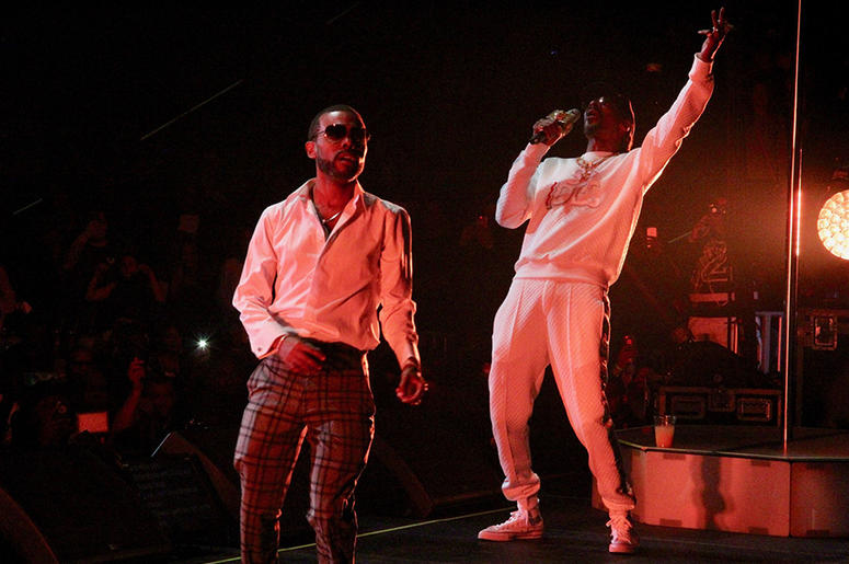 Snoop Dogg and Lil Duval perform at Atlanta's State Farm Arena during the Puff Puff Pass Tour Snoop Dogg and Lil Duval perform at Atlanta's State Farm Arena during the Puff Puff Pass Tour