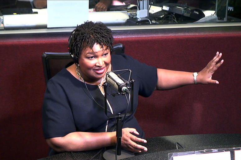 Stacey Abrams visits V-103's Frank and Wanda In The Morning; Sept. 18, 2018 Stacey Abrams visits V-103's Frank and Wanda In The Morning; Sept. 18, 2018