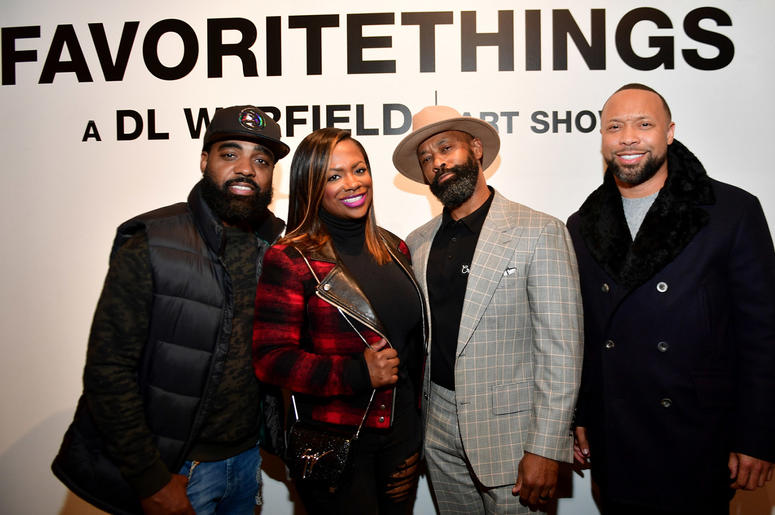 Todd Tucker, Kandi Burruss, D.L. Warfield and tech entrepreneur Paul Judge at DL Warfield's "My Favorite Things" Art Exhibit in Atlanta; November 30, 2018. Todd Tucker, Kandi Burruss, D.L. Warfield and tech entrepreneur Paul Judge at DL Warfield's "My Favorite Things" Art Exhibit in Atlanta; November 30, 2018.
