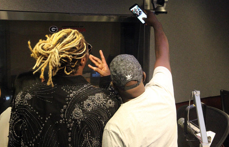 Greg Street and Future at V-103 Atlanta on October 18, 2018 Greg Street and Future at V-103 Atlanta on October 18, 2018