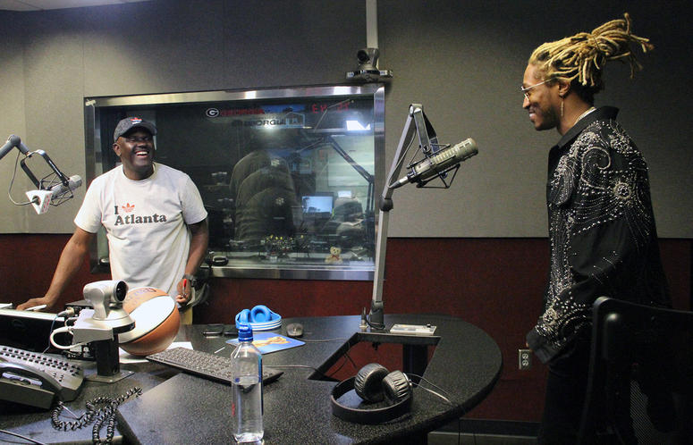 Greg Street and Future at V-103 Atlanta on October 18, 2018 Greg Street and Future at V-103 Atlanta on October 18, 2018