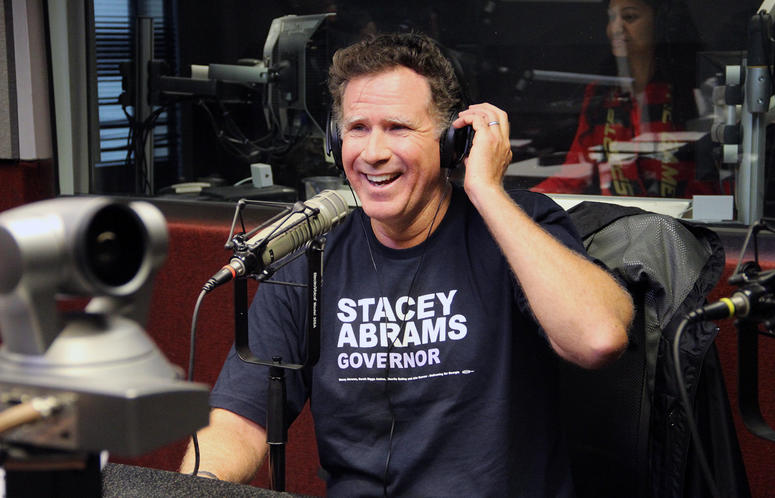 Will Ferrell visits V-103's Frank and Wanda In The Morning to endorse Stacey Abrams for governor of Georgia on October 26, 2018 Will Ferrell visits V-103's Frank and Wanda In The Morning to endorse Stacey Abrams for governor of Georgia on October 26, 2018