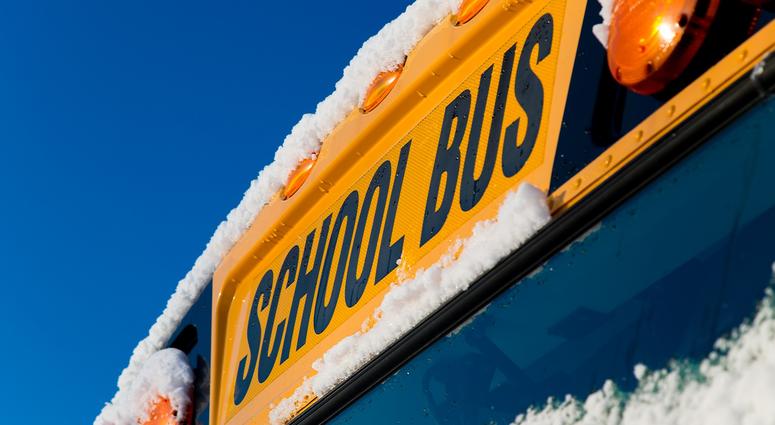 school bus snow school bus snow