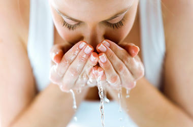 washing face