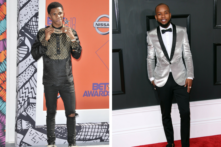 A Boogie Wit Da Hoodie | Tory Lanez A Boogie wit da Hoodie arrives at the 2018 BET Awards held at the Microsoft Theater in Los Angeles, CA on Sunday, June 24, 2018. /Feb 12, 2017; Los Angeles, CA, USA; Tory Lanez arrives at the 59th Annual Grammy Awards at Staples Center.