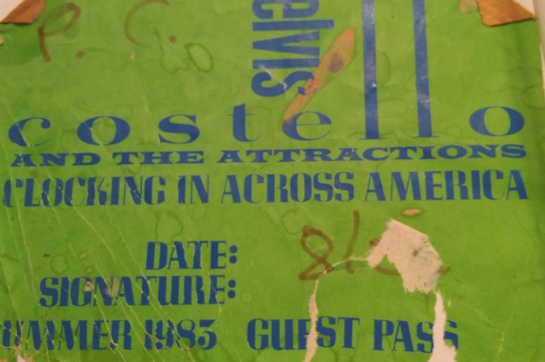 Elvis Costello Backstage Pass At Poplar Creek 1983