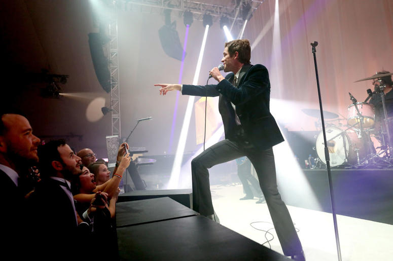 WEST HOLLYWOOD, CA - FEBRUARY 24: Brandon Flowers of The Killers performs onstage during the 27th annual Elton John AIDS Foundation Academy Awards Viewing Party sponsored by IMDb and Neuro Drinks celebrating EJAF and the 91st Academy Awards.