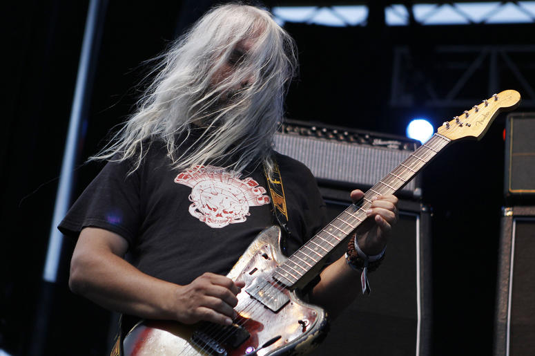Guitarist J Mascis of Dinosaur Jr. performs during LouFest in St. Louis, Missouri on Saturday, August 25, 2012. (Photo by Zia Nizami/Belleville News-Democrat/MCT/Sipa USA)