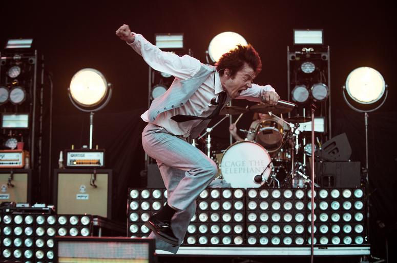 Matt Shultz of Cage The Elephant performs during the CalJam17 Music Festival at Glen Helen Amphitheater on October 7, 2017 in San Bernadino, California. (Photo by Stephanie Port/imageSPACE)