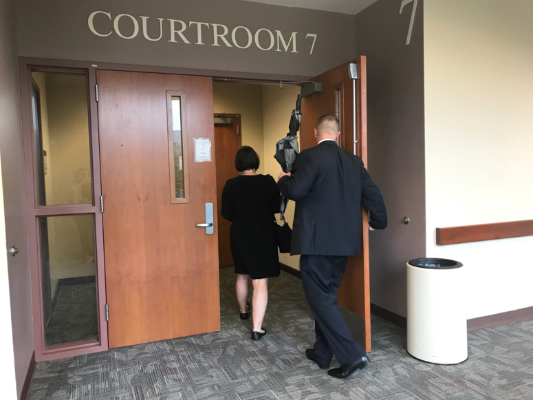 Will Lewis and wife Amy Lewis enter Courtroom, Day 2 of Lewis Trial.