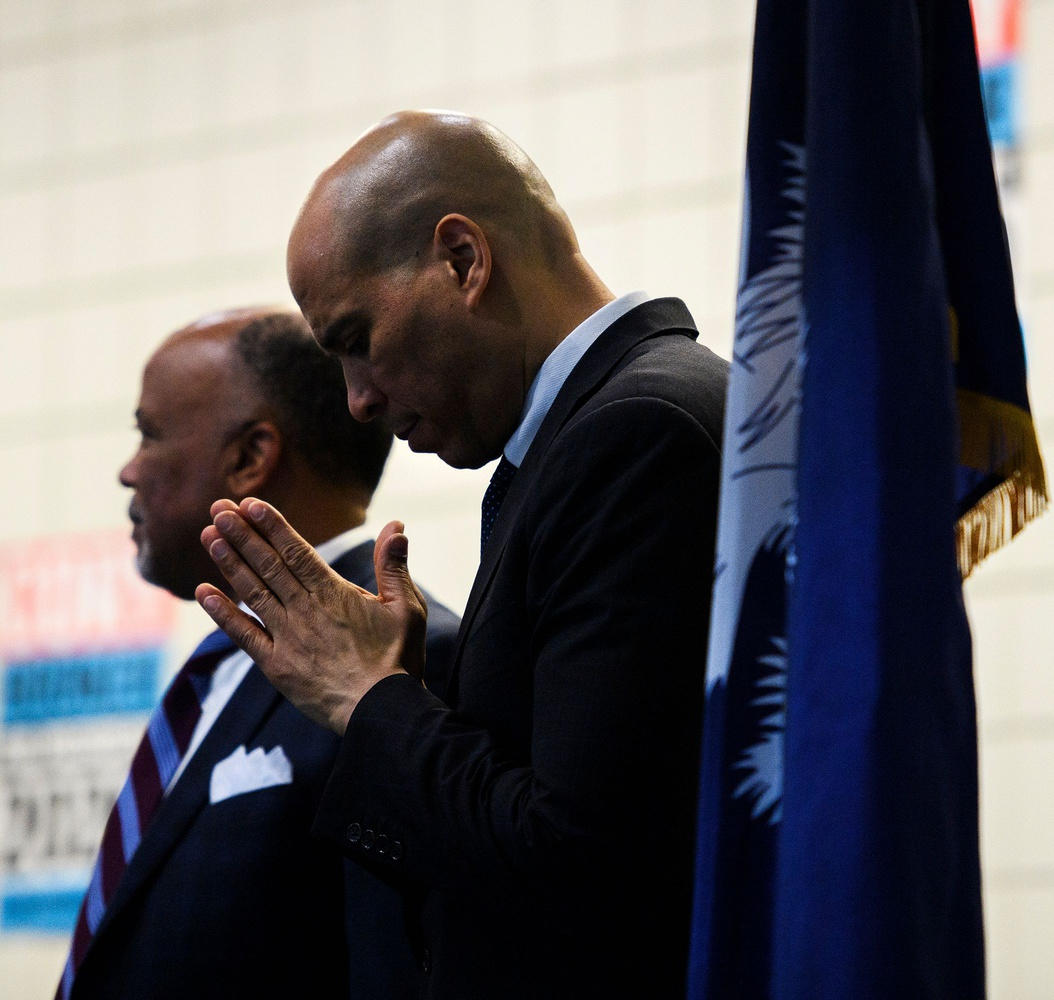 U.S. senator and democratic presidential hopeful Cory Booker speaks to a crowd of about 500 at Reedy Fork Baptist Church in Simpsonville Cory Booker in Simpsonville