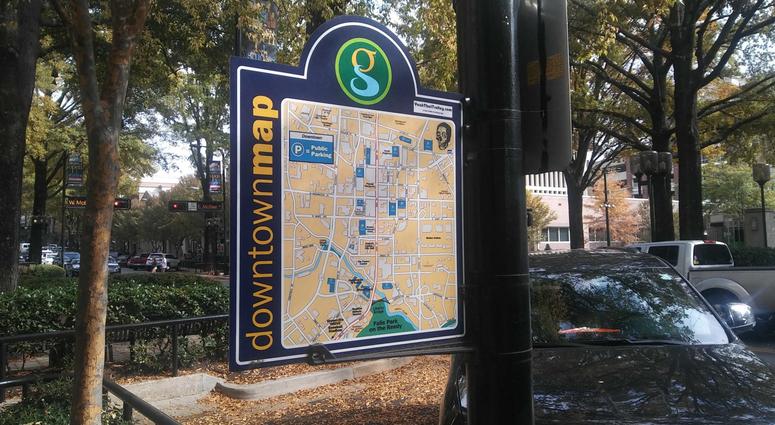 Downtown Map of Greenville SC greenville map
