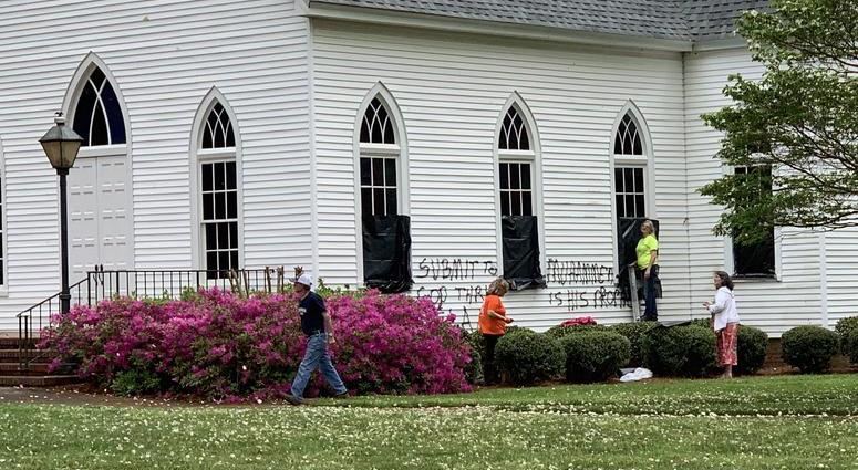 Vandals damage Midway Presbyterian Church in Anderson Midway Presbyterian Church