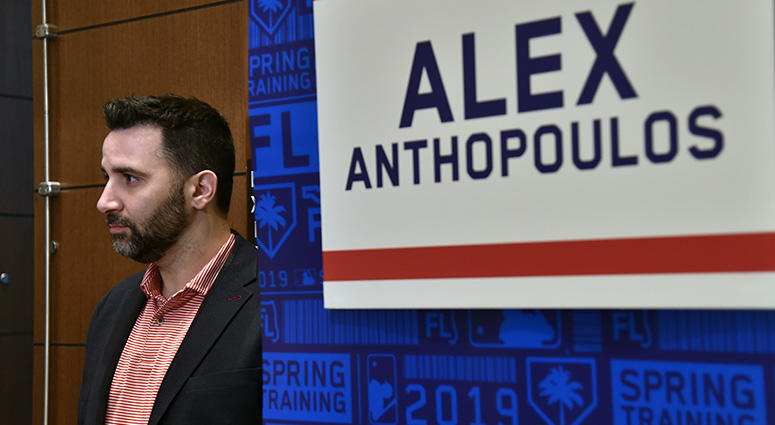 Atlanta Braves general manager Alex Anthopoulos during the MLB annual spring training media day Atlanta Braves general manager Alex Anthopoulos during the MLB annual spring training media day