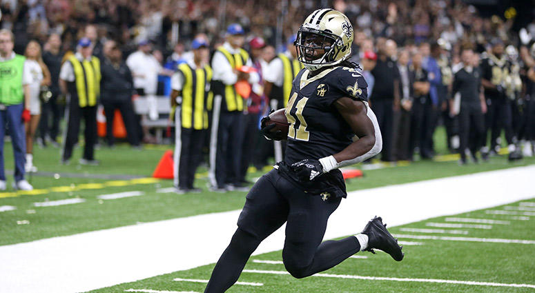 New Orleans Saints running back Alvin Kamara New Orleans Saints running back Alvin Kamara