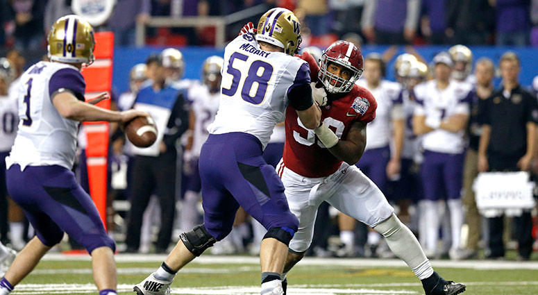 Washington Huskies offensive lineman Kaleb McGary Washington Huskies offensive lineman Kaleb McGary