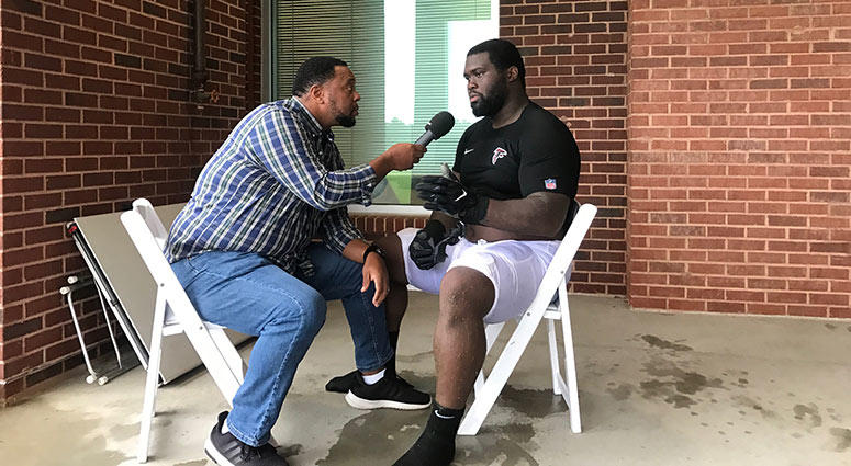 Atlanta Falcons defensive tackle Deadrin Senat Atlanta Falcons defensive tackle Deadrin Senat