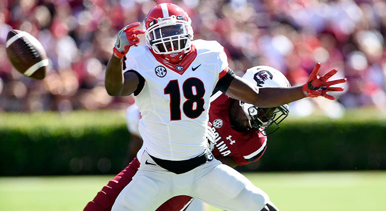 Defensive back Deandre Baker of the Georgia Bulldogs Defensive back Deandre Baker of the Georgia Bulldogs