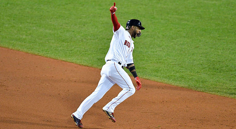 Boston Red Sox pinch hitter Eduardo Nunez Boston Red Sox pinch hitter Eduardo Nunez