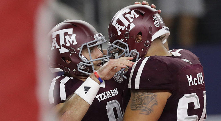 Texas A&M Aggies center Erik McCoy Texas A&M Aggies center Erik McCoy