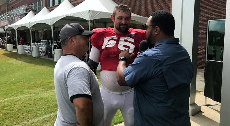 Atlanta Falcons offensive lineman Brandon Fusco Atlanta Falcons offensive lineman Brandon Fusco