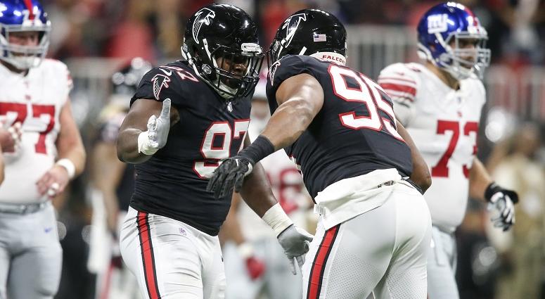 Atlanta Falcons defensive tackle Grady Jarrett Atlanta Falcons defensive tackle Grady Jarrett