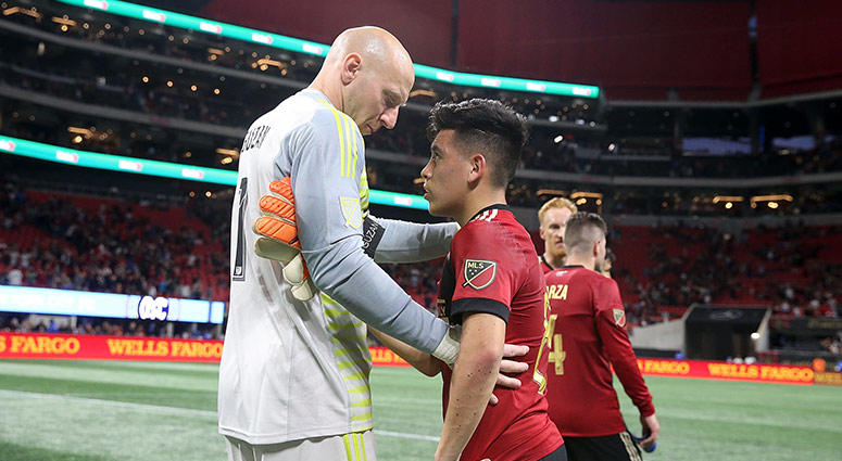 Atlanta United, Brad Guzan, Ezequiel Barco Atlanta United, Brad Guzan, Ezequiel Barco