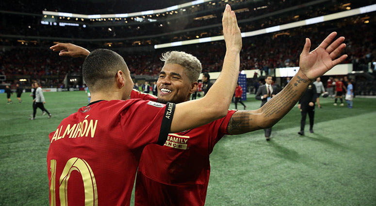 Atlanta United midfielder Miguel Almiron and forward Josef Martinez Atlanta United midfielder Miguel Almiron and forward Josef Martinez