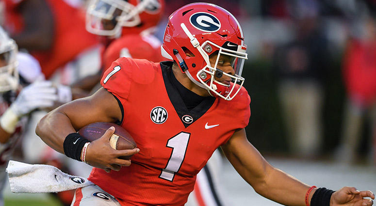 Georgia Bulldogs quarterback Justin Fields Georgia Bulldogs quarterback Justin Fields