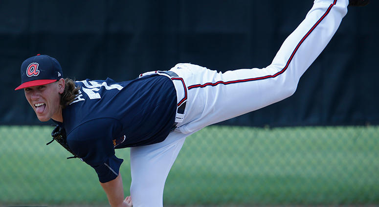 Atlanta Braves starting pitcher Kolby Allard Atlanta Braves starting pitcher Kolby Allard