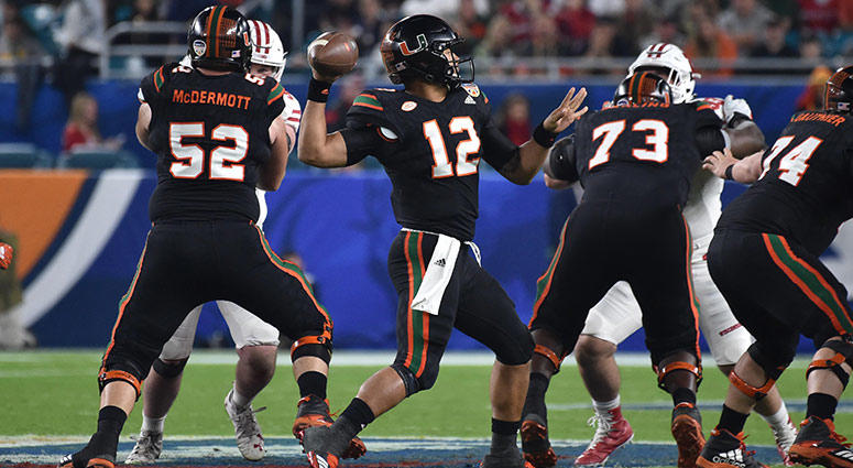 Miami Hurricanes quarterback Malik Rosier Miami Hurricanes quarterback Malik Rosier