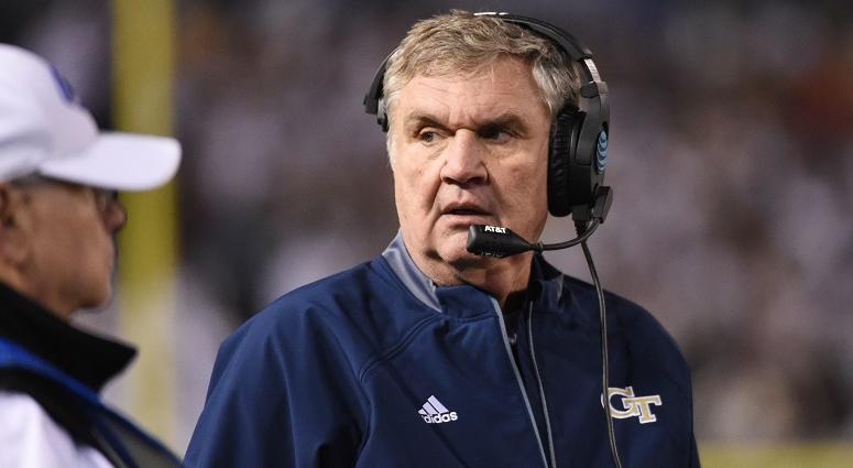 Georgia Tech Yellow Jackets head coach Paul Johnson Georgia Tech Yellow Jackets head coach Paul Johnson