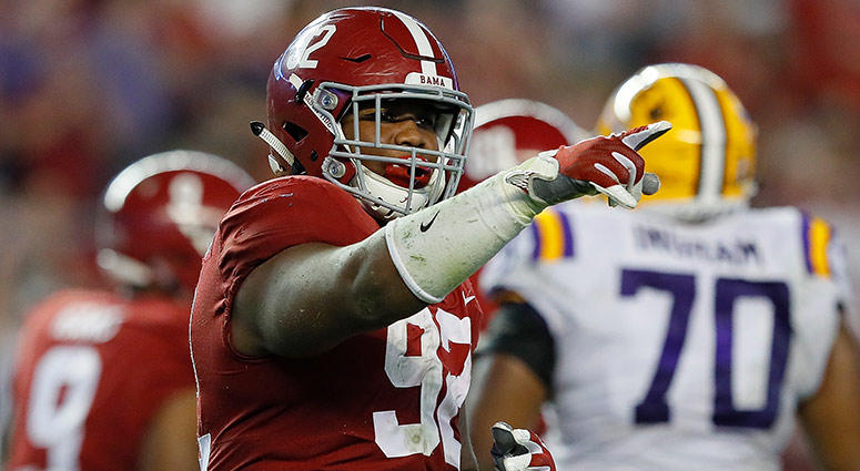 Alabama Crimson Tide defensive tackle Quinnen Williams Alabama Crimson Tide defensive tackle Quinnen Williams